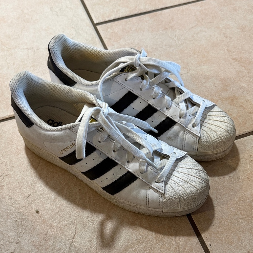 Adidas Superstar White with Black Stripes